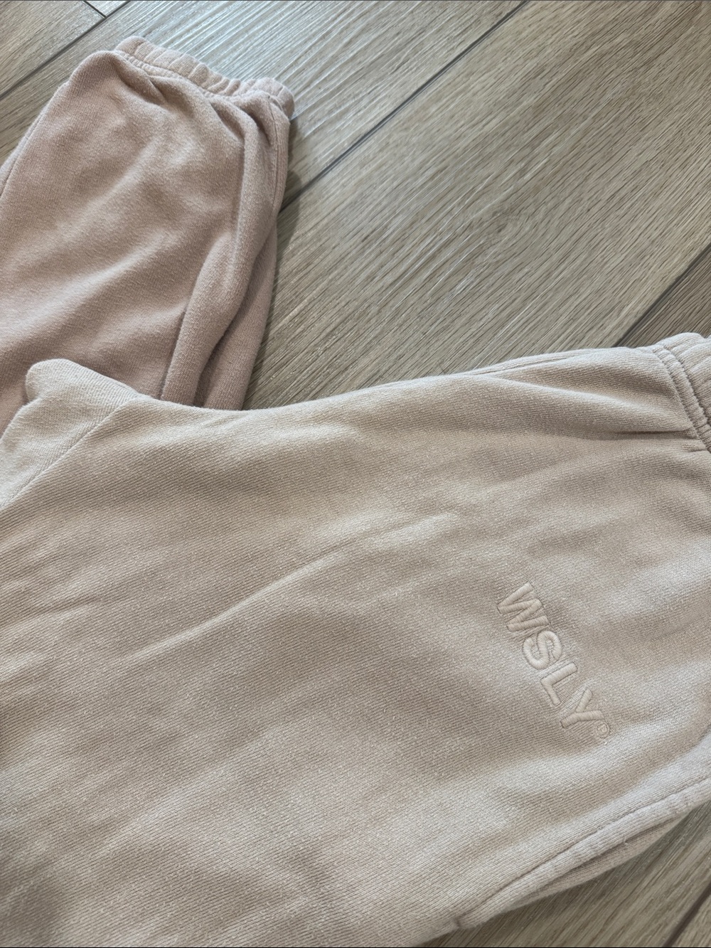 WSLY Ombre Embroidered Tan Sweatpants Sz XS Comfy Loungewear Trendy Lounge